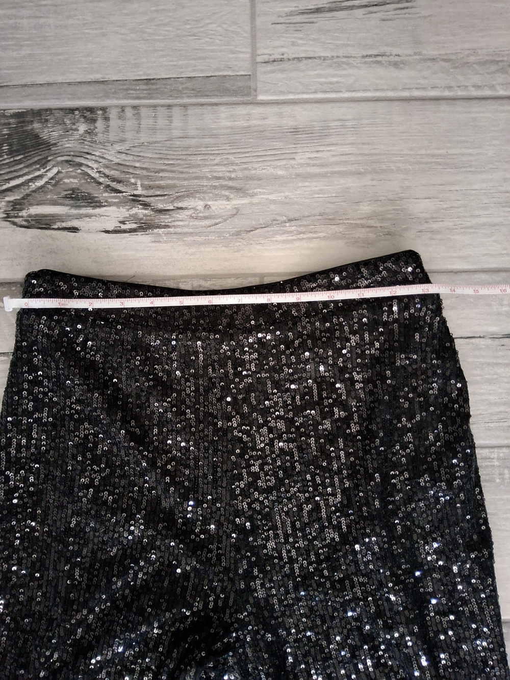 Sequin Wide-Leg Pants in Black - Picture 3 of 8